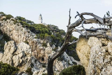 Far de Capdebera lighthouse, Cala Rajada, Majorca, Majorca, Balearic Islands, Spain, Europe