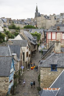 Town view, Dinan, Brittany, France, Europe
