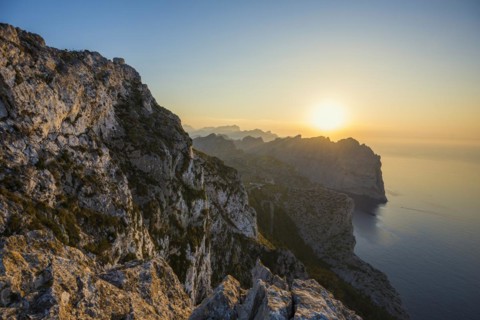 Sunset, Cape Formentor, Port de Pollenca, Serra de Tramuntana, Majorca, Balearic Islands, Spain,