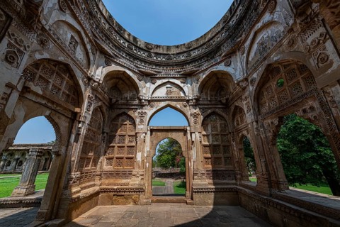 Jami mosque, Unesco site Champaner-Pavagadh Archaeological Park, Gujarat, India, Asia