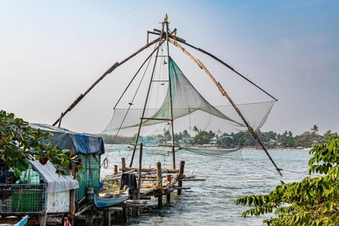 Chinese Fishing nets, Kochi, Kerala, India, Asia