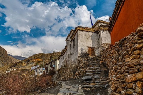 Remote Tetang village, Kingdom of Mustang, Nepal, Asia