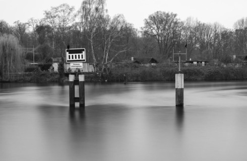 Long exposure, lock canal on the Spree in Berlin-Charlottenburg, Berlin, Germany, Europe