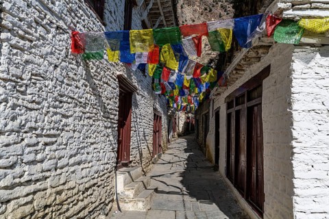 Historical village of Marpha, Jomsom, Nepal, Asia