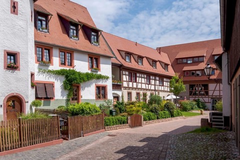 Jesuitenhof or Bettendorfer Hof, former aristocratic court, Ladenburg, Baden-Wuerttemberg, Germany,