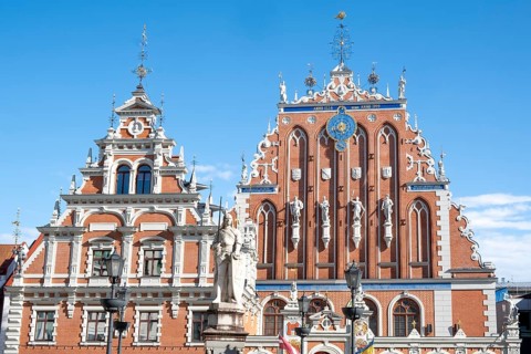 Riga. Blackhead House, Riga, Latvia, Europe
