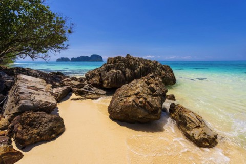 Bamboo-Island, empty, nobody, lonely, bay, bay of the sea, sea, ocean, Andaman Sea, tropical,