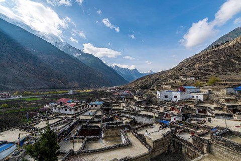 Historical village of Marpha, Jomsom, Nepal, Asia
