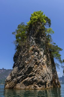 Limestone rocks in Cheow Lan Lake in Khao Sok National Park, nature, travel, holiday, lake,