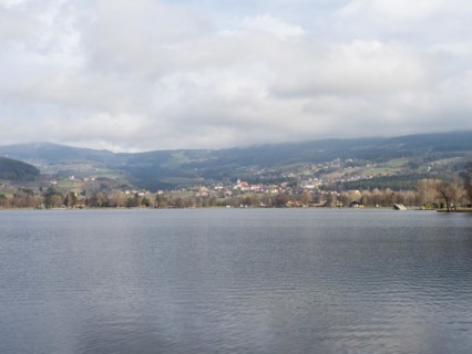 Cloudy sky, Stubenbergsee, behind Stubenberg am See, Styria, Austria, Europe