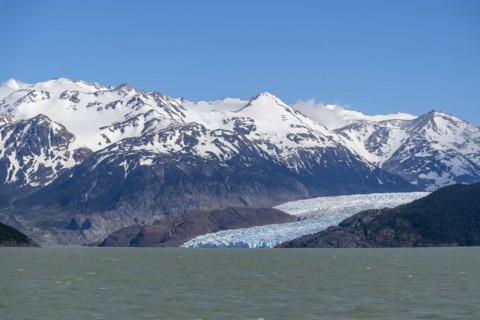Glacier, Lago Grey, Torres del Paine National Park, Parque Nacional Torres del Paine, Cordillera