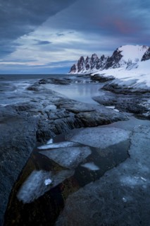 Rocky coast of Tungeneset, Devil's Teeth, Devil's Teeth, Okshornan, Steinfjorden, Senja Island,
