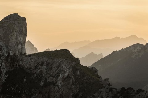 Sunset, Cape Formentor, Port de Pollenca, Serra de Tramuntana, Majorca, Majorca, Balearic Islands,