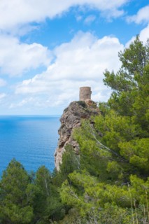 Torre des Verger, also Torre del Verger, Torre de ses Animes, old watchtower, lookout tower on a