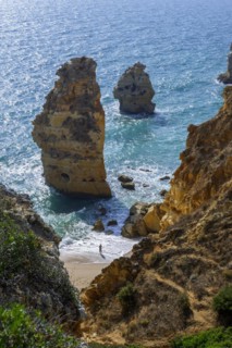 Beach, beach area in the Algarve, summer holiday, weather, sunny, Atlantic, beach, beach holiday,