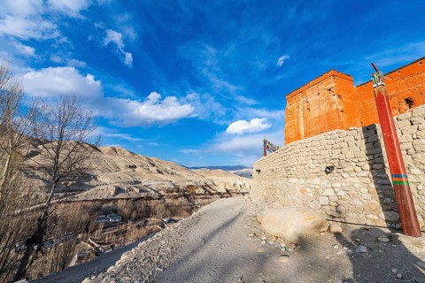 Walls Of The King's Palace In Lo Manthang, Kingdom of Mustang, Nepal, Asia