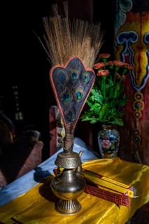 Tibetan buddhist monastery in the remote Tetang village, Kingdom of Mustang, Nepal, Asia