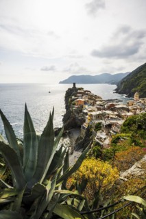 Village with colourful houses by the sea, Vernazza, UNESCO World Heritage Site, Cinque Terre,