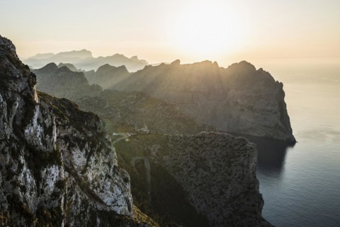 Sunset, Cape Formentor, Port de Pollenca, Serra de Tramuntana, Majorca, Balearic Islands, Spain,