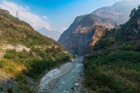 Wild valley, along the highway to Jomsom, Nepal, Asia