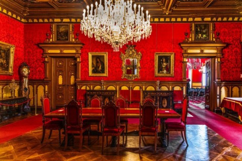 Moewen Hall, Neo-Renaissance and Neo-Baroque interiors, Miramare Castle with marvellous view of the