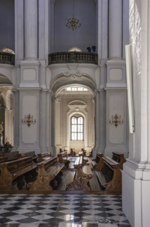 Interior view of the Catholic Court Church in Dresden, Saxony, Germany, 25 August 2016, for