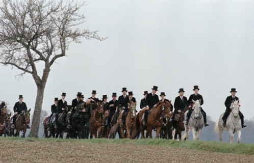 Sorbian Easter riders ride their horses on Easter Sunday in Wittichenau, 30 March 1997
