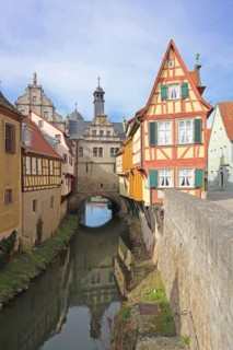 Historic Main Gate, half-timbered house Malerwinkelhaus and Breitbach, town gate, town tower,