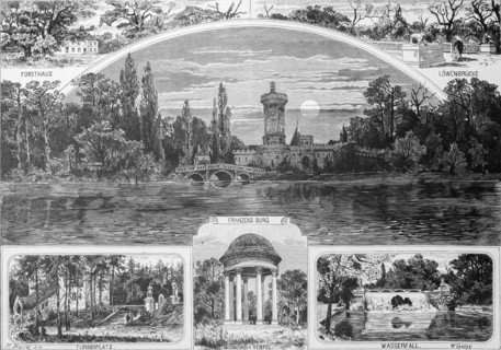 Imperial pleasure palace Larenburg near Vienna, Franzens Burg, Concordia Temple, Austria,