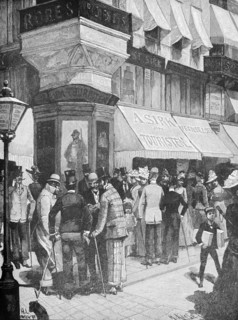 At the Gigerlecke in Vienna, street scene, many people, drinking Heurigen, wine, bar, shops,
