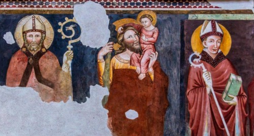 Frescoes, Duomo di San Marco, old town centre with magnificent aristocratic palaces and