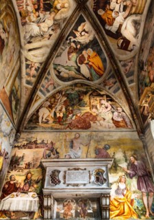 Ceiling frescoes, Duomo di San Marco, old town centre with magnificent aristocratic palaces and