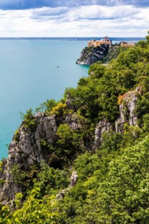 Rilke Trail with Duino Castle, hiking trail from Duino to Sistiana, Friuli, Italy, Duino, Friuli,