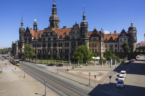 Building complex of the Dresden Residential Palace, which also houses the world-famous Green Vault,