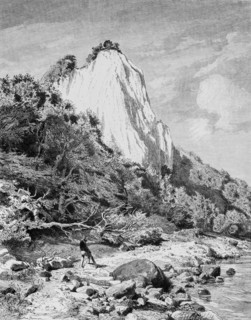 Koenigsstuhl on Ruegen, Baltic Sea island, chalk cliffs, wild landscape, steep coast,