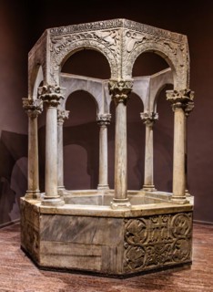 Baptismal font of Callixtus, Museo Cristiano with masterpieces of Lombard sculpture, Cividale del