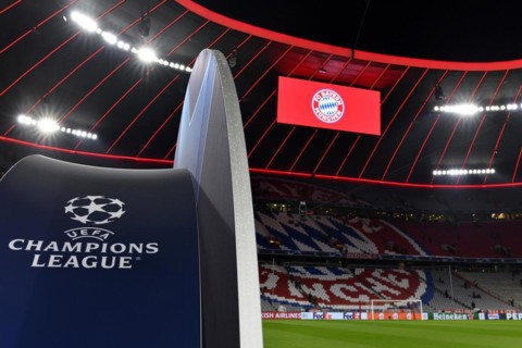 Arch, Arch, Road to London, Scoreboard, Logo, Champions League, CL, Allianz Arena, Munich, Bavaria,