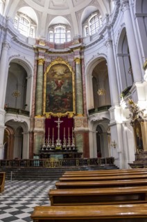 Interior view of the Catholic Court Church in Dresden, Saxony, Germany, 25 August 2016, for