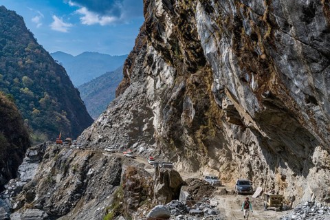 Adventurous highway to Jomsom, Nepal, Asia
