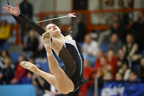 Anastasia Simakova (GER), action, ribbon, rhythmic gymnastics, RSG, Schmiden International 2024,