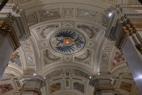 Ceiling, Room XXVII, Kunstkammer, Kunsthistorisches Museum Vienna (KHM), Laimgrube, Vienna,