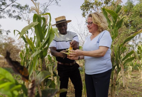 Svenja Schulze (SPD), Federal Minister for Economic Cooperation and Development visits the
