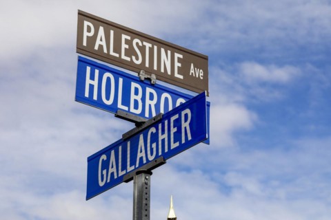 Hamtramck, Michigan USA, 7 March 2024, This majority Arab-American city symbolically renamed a