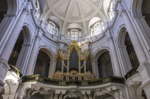 Interior view of the Catholic Court Church in Dresden, Saxony, Germany, 25 August 2016, for