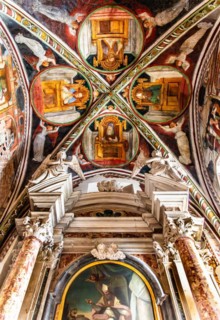 Ceiling frescoes, Duomo di San Marco, old town centre with magnificent aristocratic palaces and