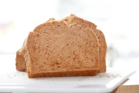 Wheat bread sliced on a board