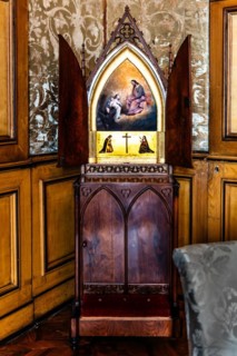 Charlotte's bedroom, interior in neo-renaissance, neo-baroque style, Miramare Castle with