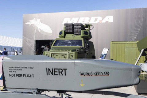 Taurus weapon system, air-to-ground cruise missile of the Bundeswehr, version KEPD-350 with tandem