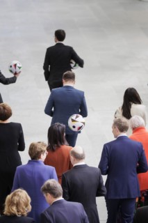The cabinet members photographed as part of a group photo during EURO24, 100 days in front of the