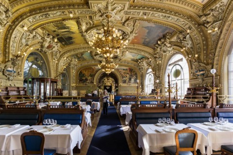 Art deco restaurant, Le Train Bleu, Art Nouveau, Gare de Lyon, Paris, France, Europe